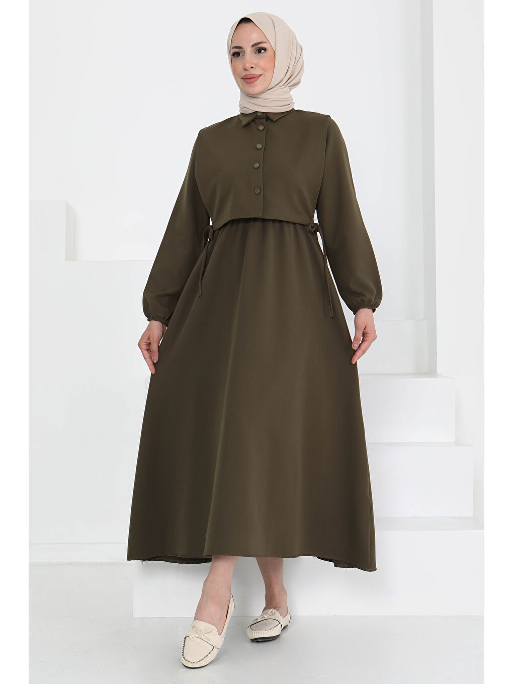 İkili Elbise Takım Haki - 27184-1