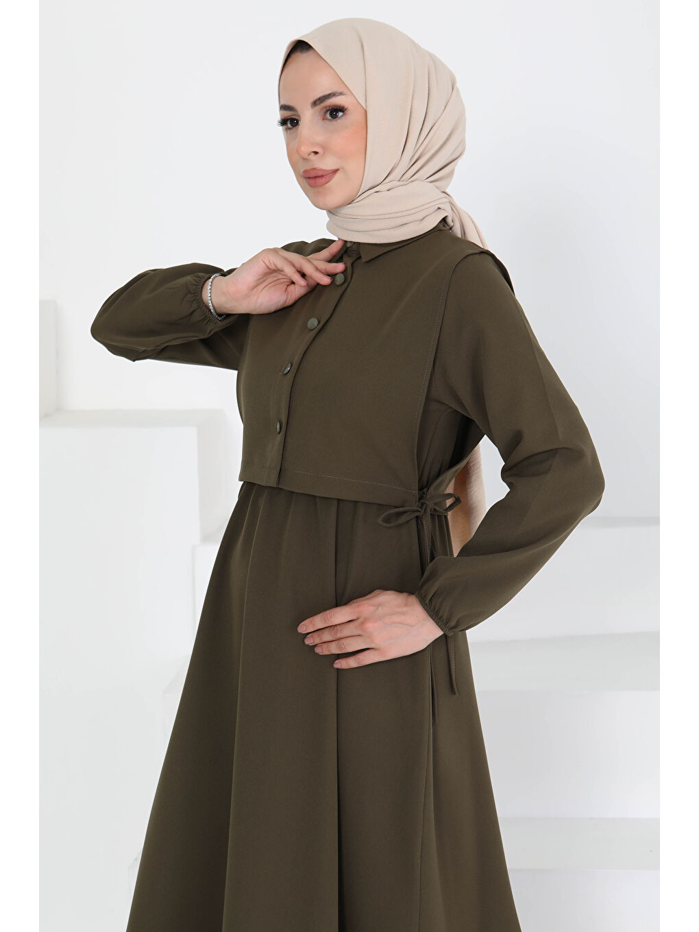 İkili Elbise Takım Haki - 27184-3