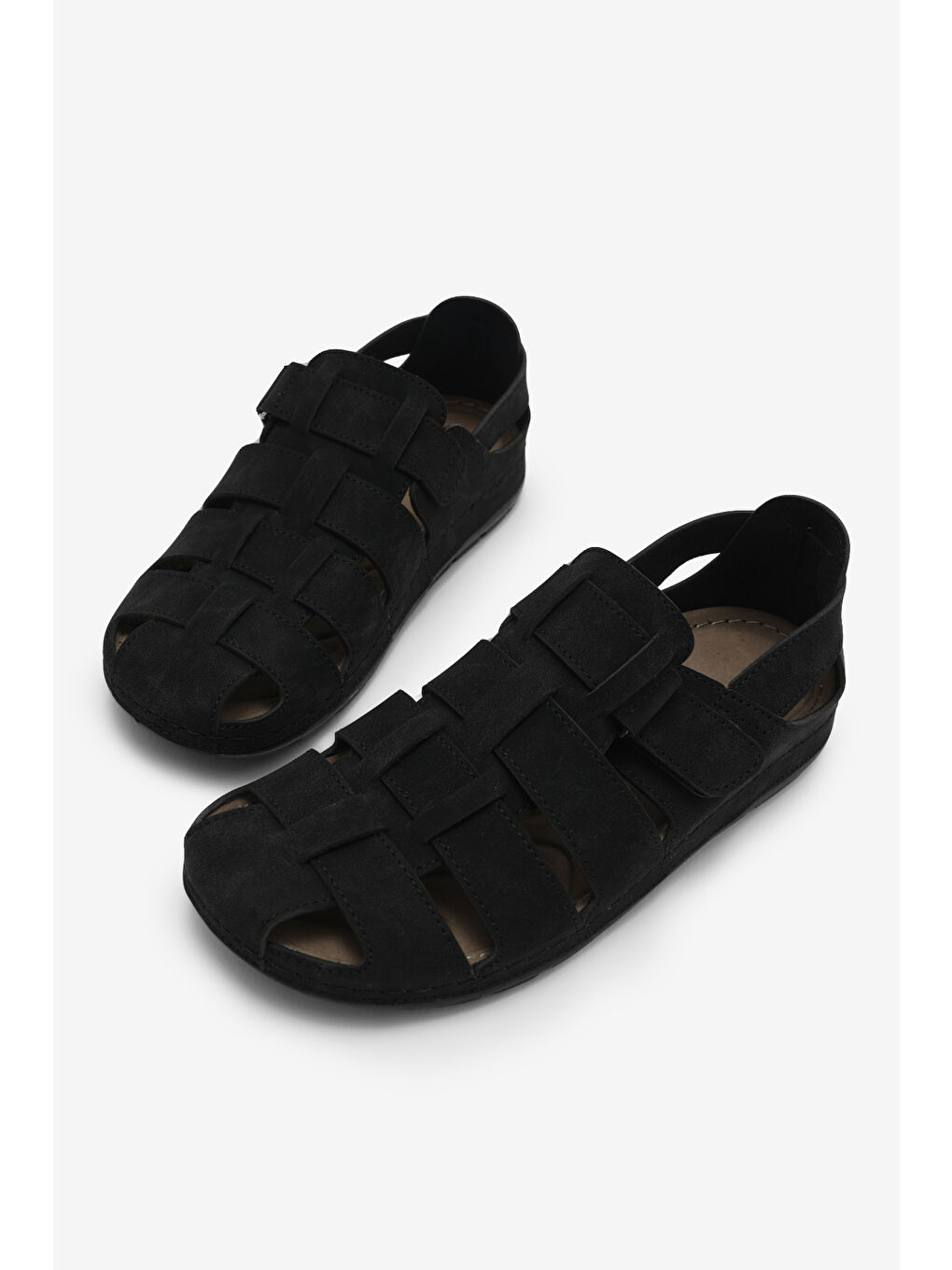 Erkek Siyah Rahat Kalıp Poli Taban Kapalı Sandalet-3