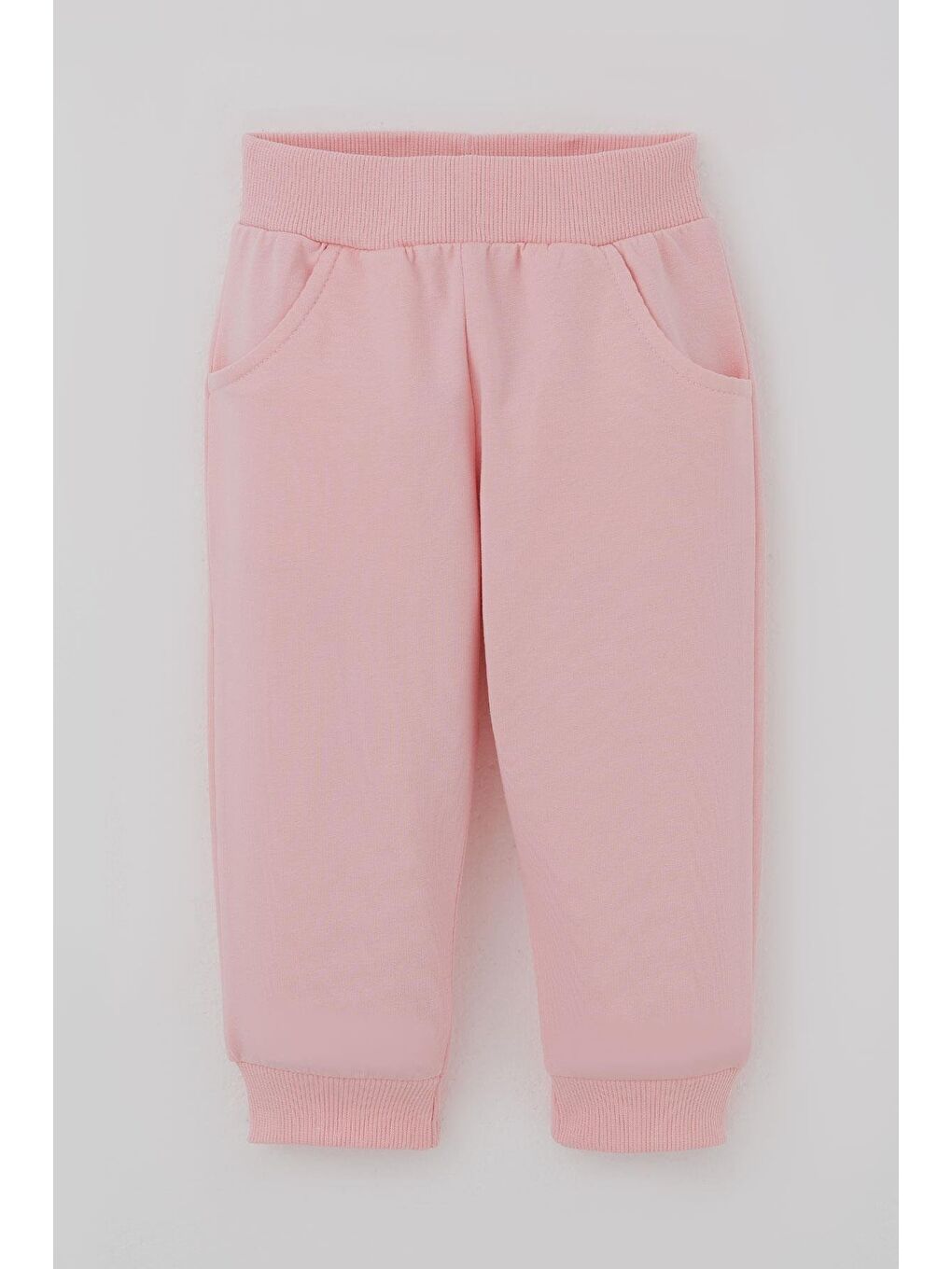 Ekru Kız Bebek Eşofman Takımı Pembe Çiçek Desenli Krem (6 Ay-2 Yaş)-2