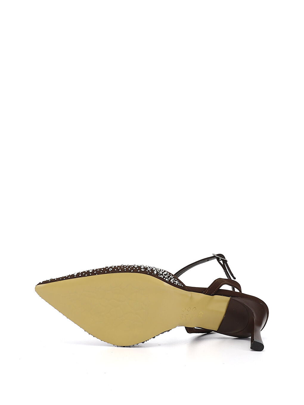 Kahverengi Kadın KAHVERENGİ Bilekten Bağlı İnce Topuklu Ayakkabı-5