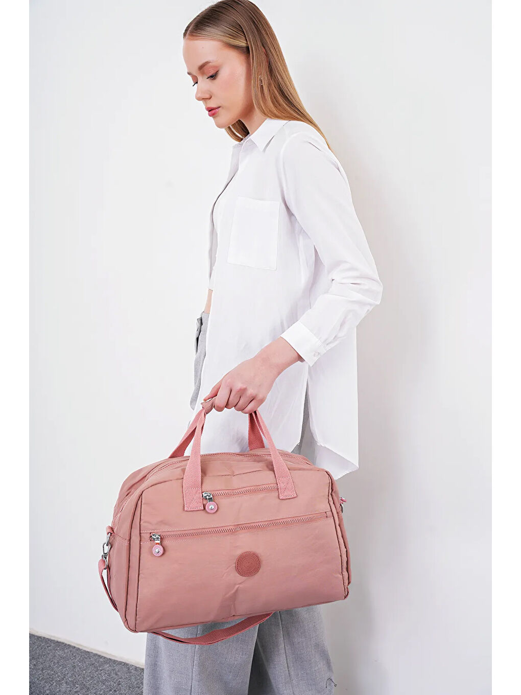 Pembe Fermuar Detaylı El Çantası BHPC6011-2