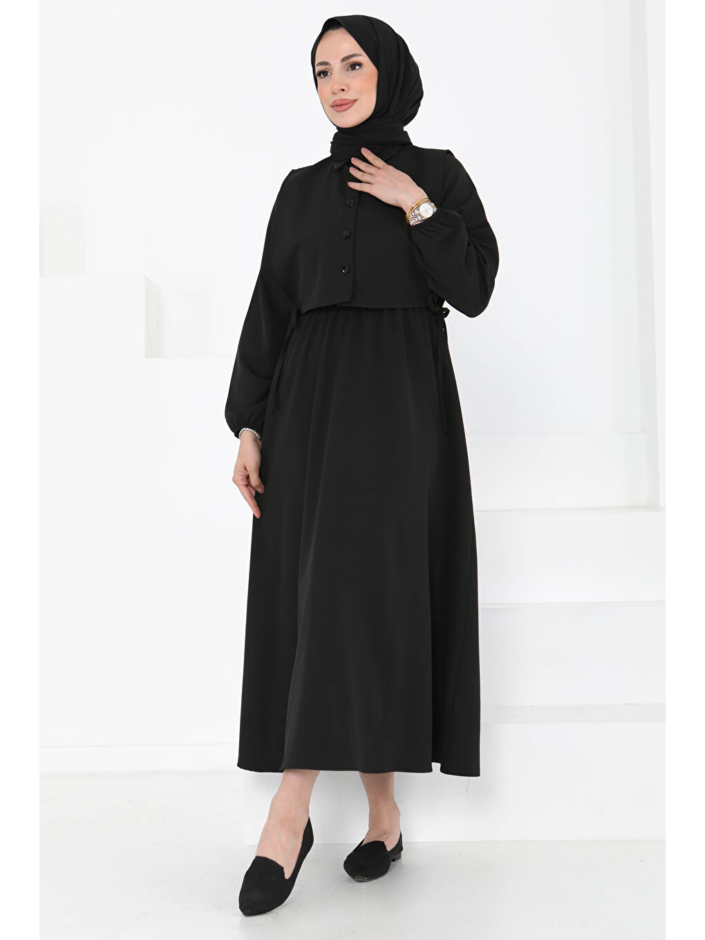 İkili Elbise Takım Siyah - 27184-1
