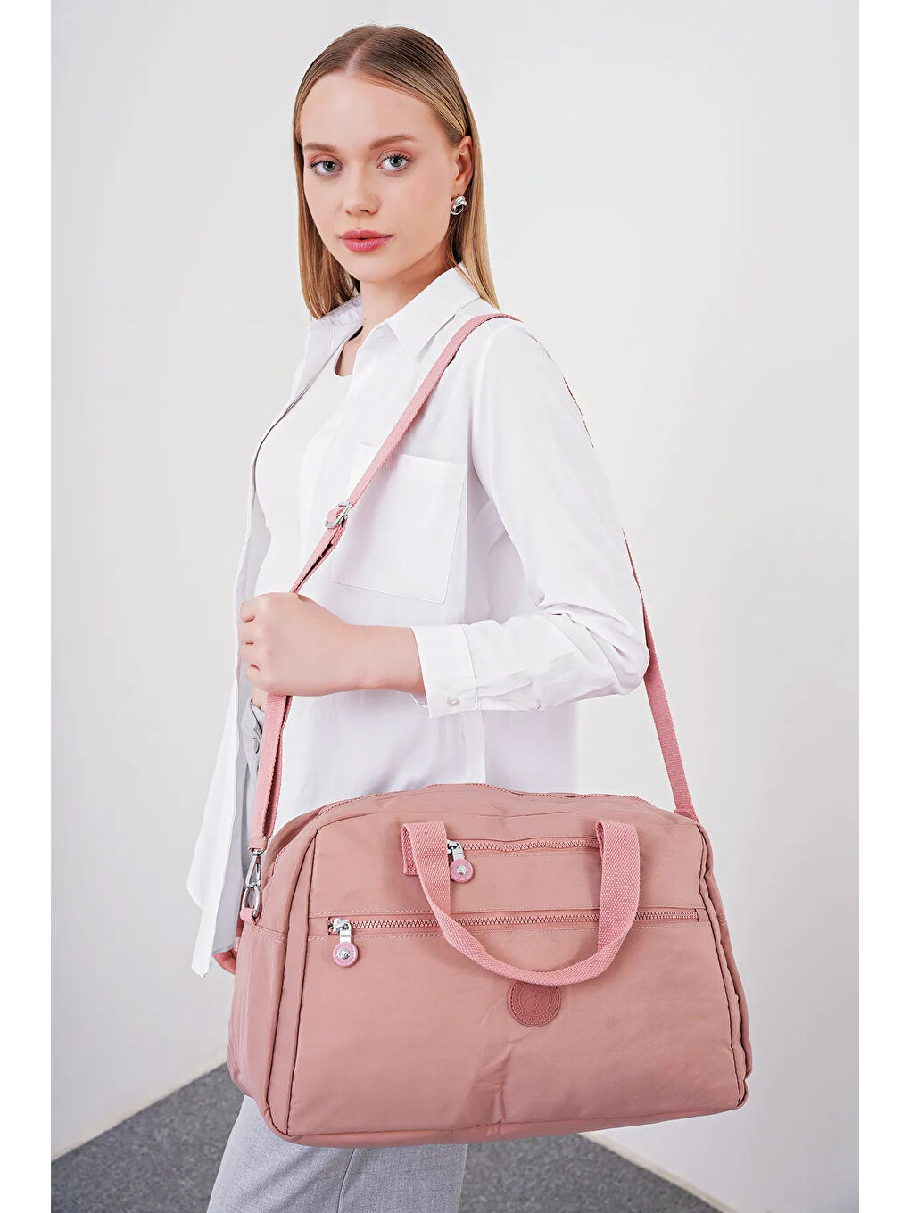 Pembe Fermuar Detaylı El Çantası BHPC6011-3