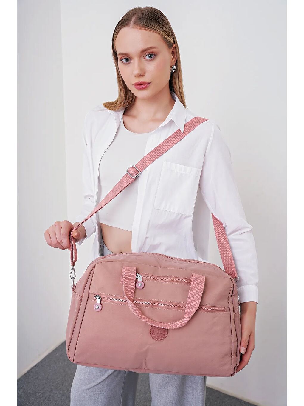 Pembe Fermuar Detaylı El Çantası BHPC6011-5