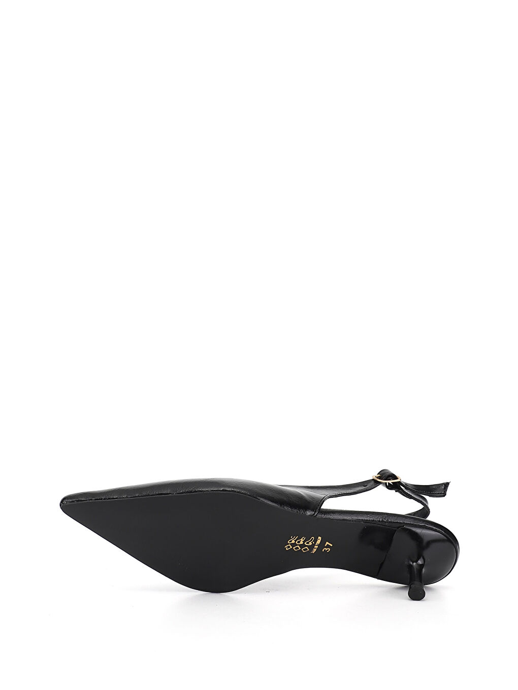 Siyah Kadın SİYAH İnce Topuklu Arkası Açık Ayakkabı-4