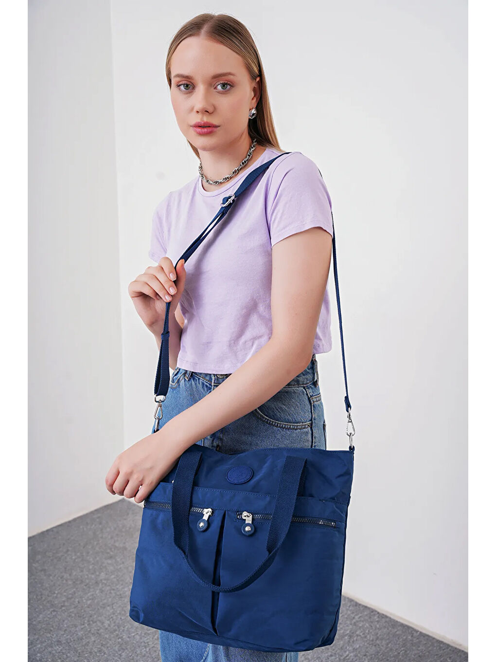 Lacivert Kadın Omuz Çantası BHPC6014-3