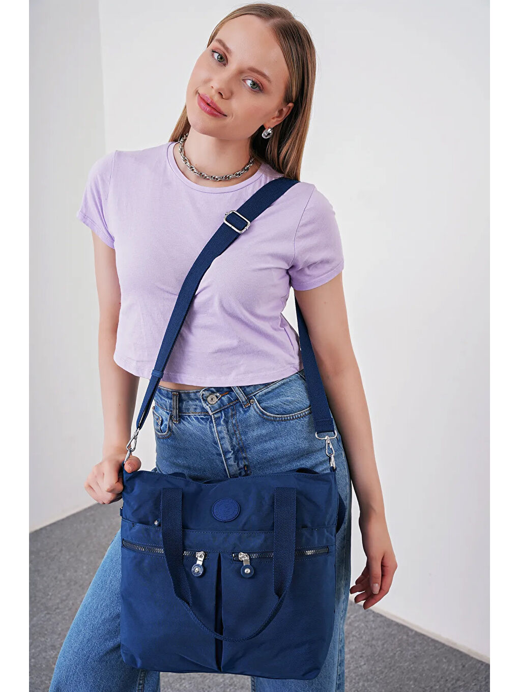 Lacivert Kadın Omuz Çantası BHPC6014-5