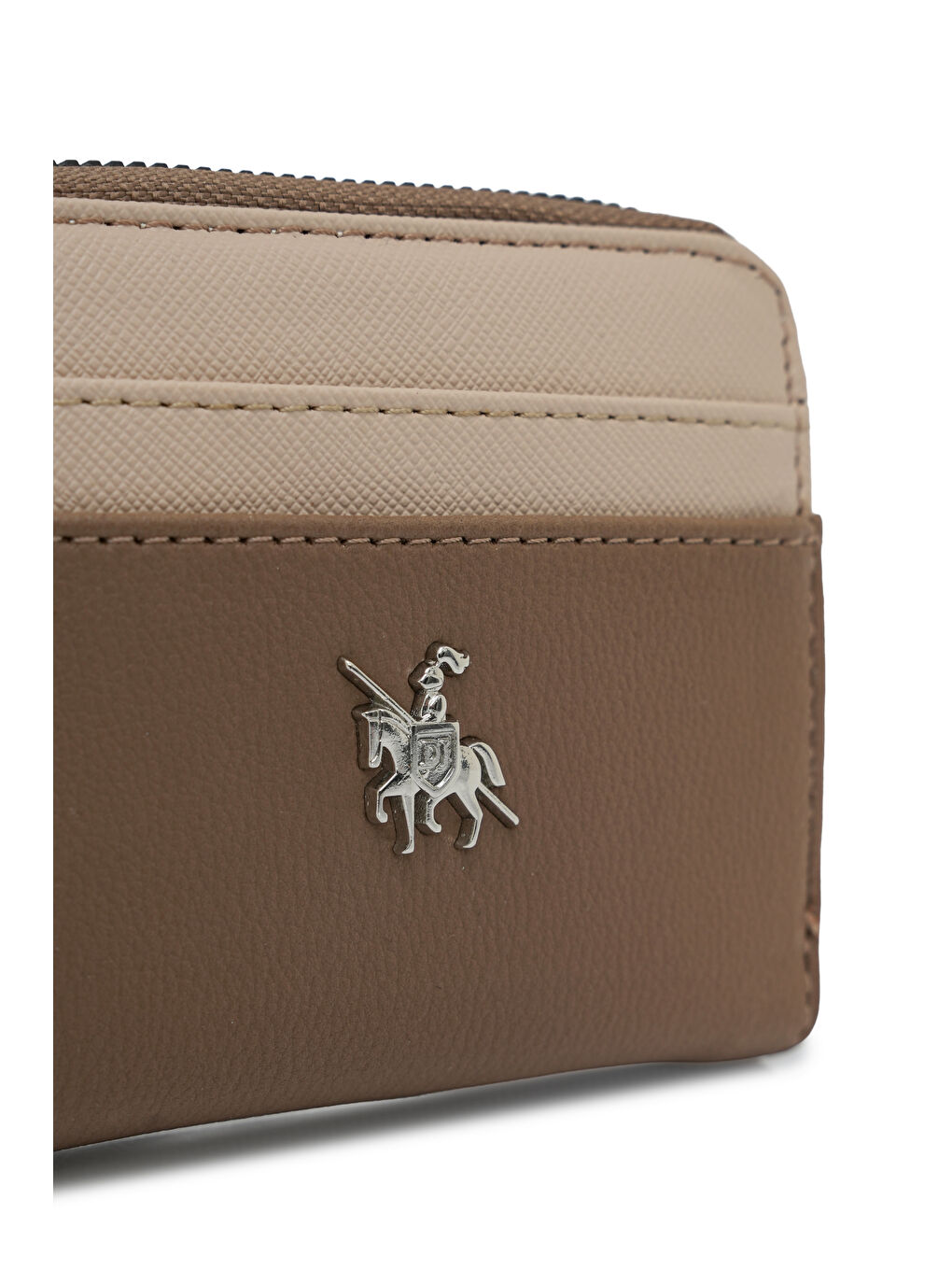 Bej Kartlık Bölme Detaylı Mini Cüzdan CZ100-1-2