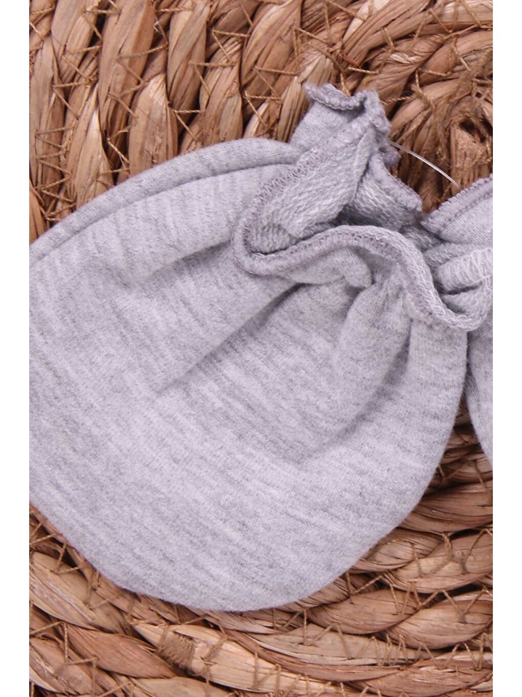 Yenidoğan Bebek Eldiveni Gri Melanj (7 X 9 Cm)-1