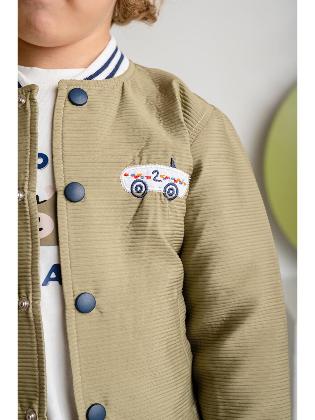 Erkek Çocuk Montlu Üçlü Takım - Haki-3