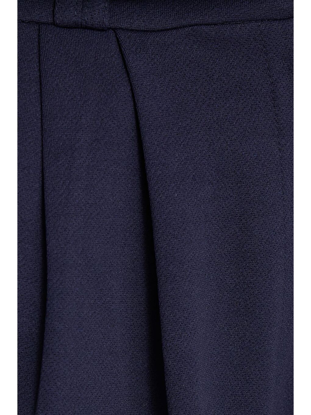 Kadın Regular Fit Klasik Kesim Yüksel Bel Geniş Paça Lacivert Pantolon-5