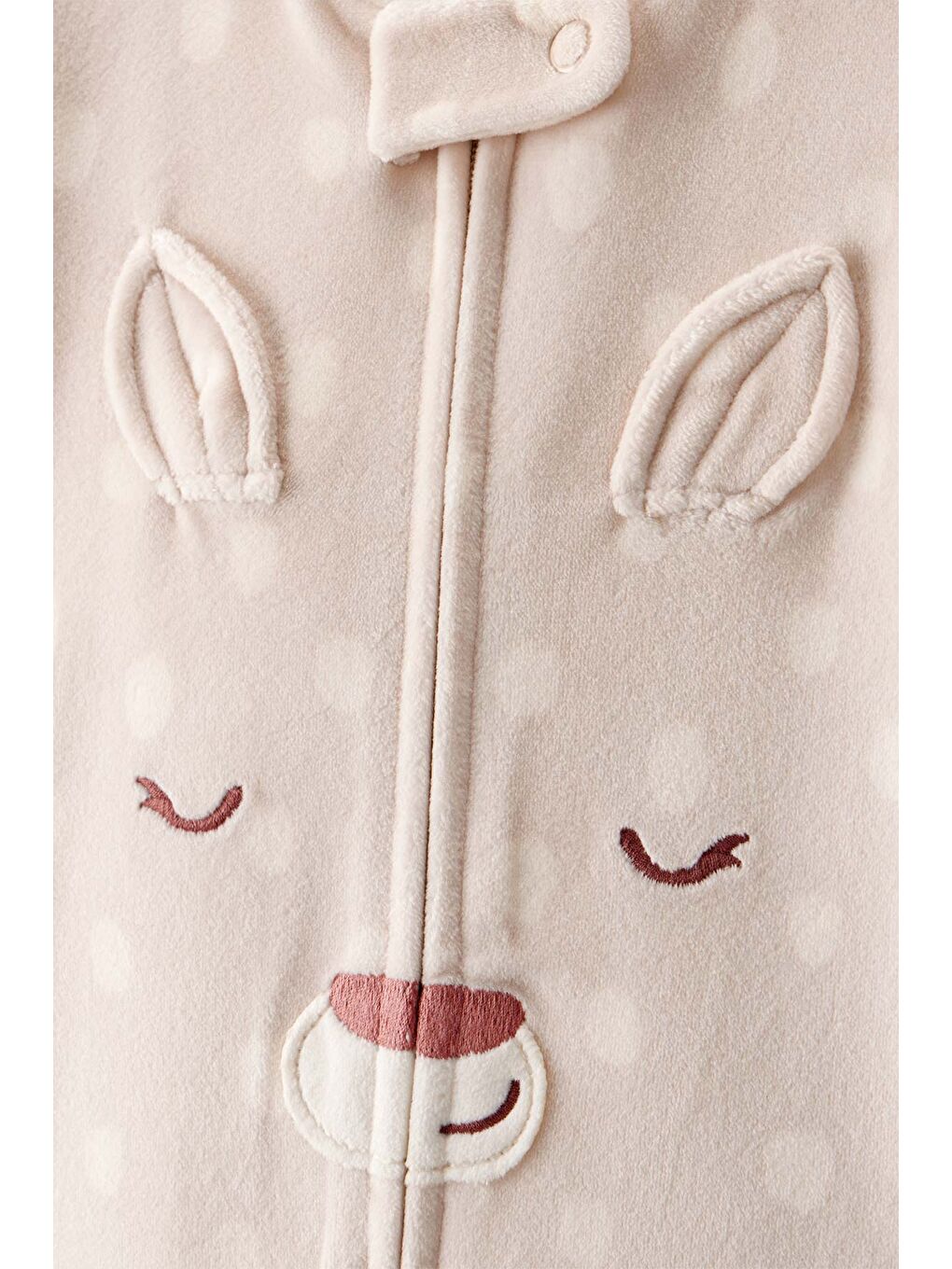 Kız Bebek Bej Polar Tulum-1