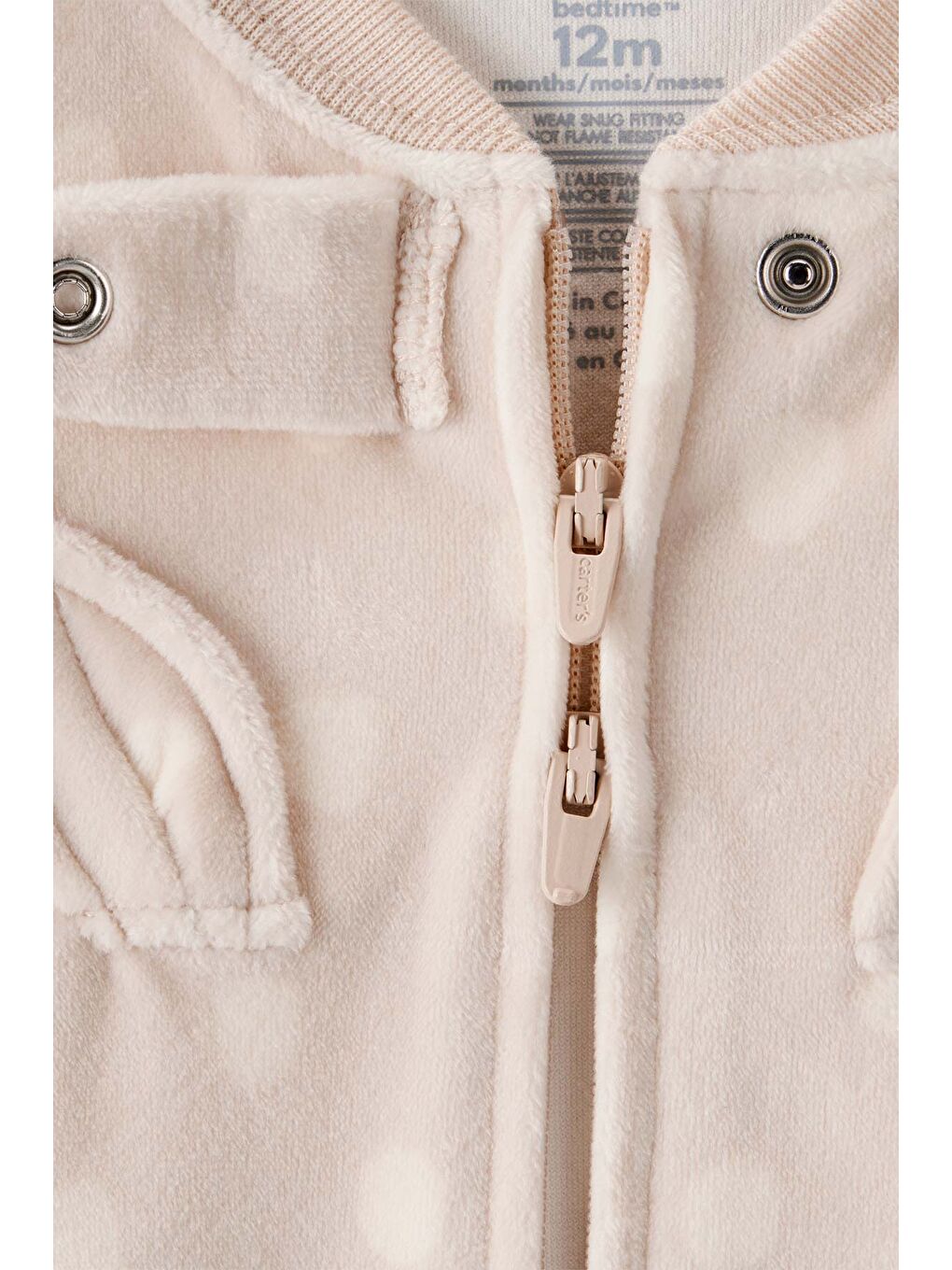 Kız Bebek Bej Polar Tulum-2