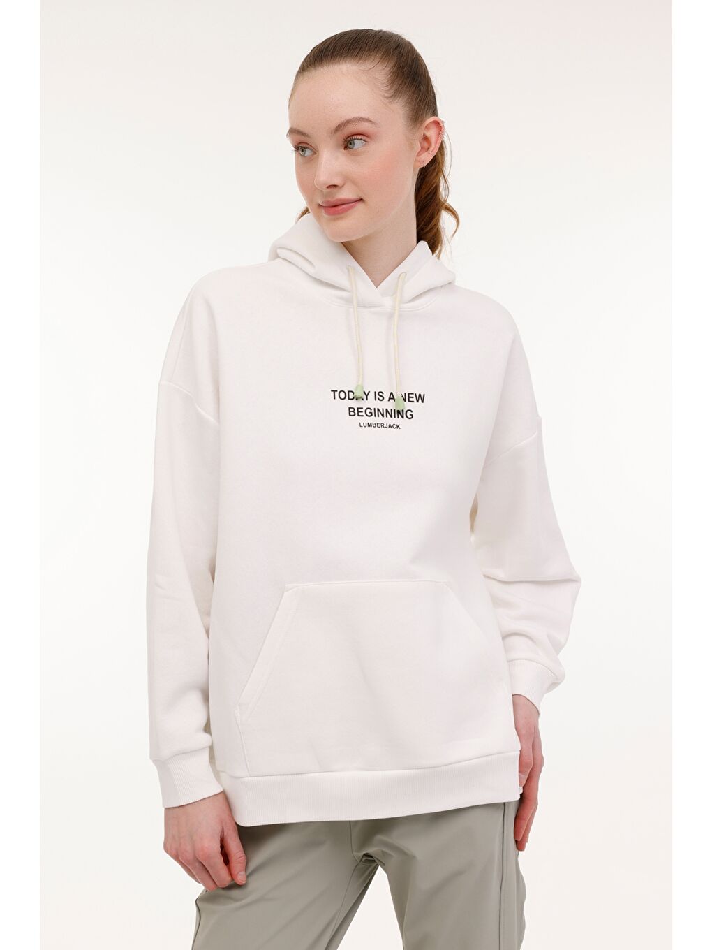 Bej WL BELDA 17SS506 4PR Ekru Kadın Sweatshirt