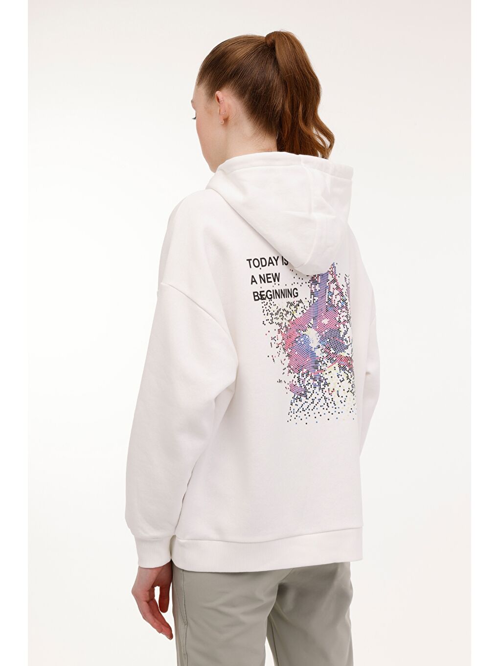 Bej WL BELDA 17SS506 4PR Ekru Kadın Sweatshirt-1