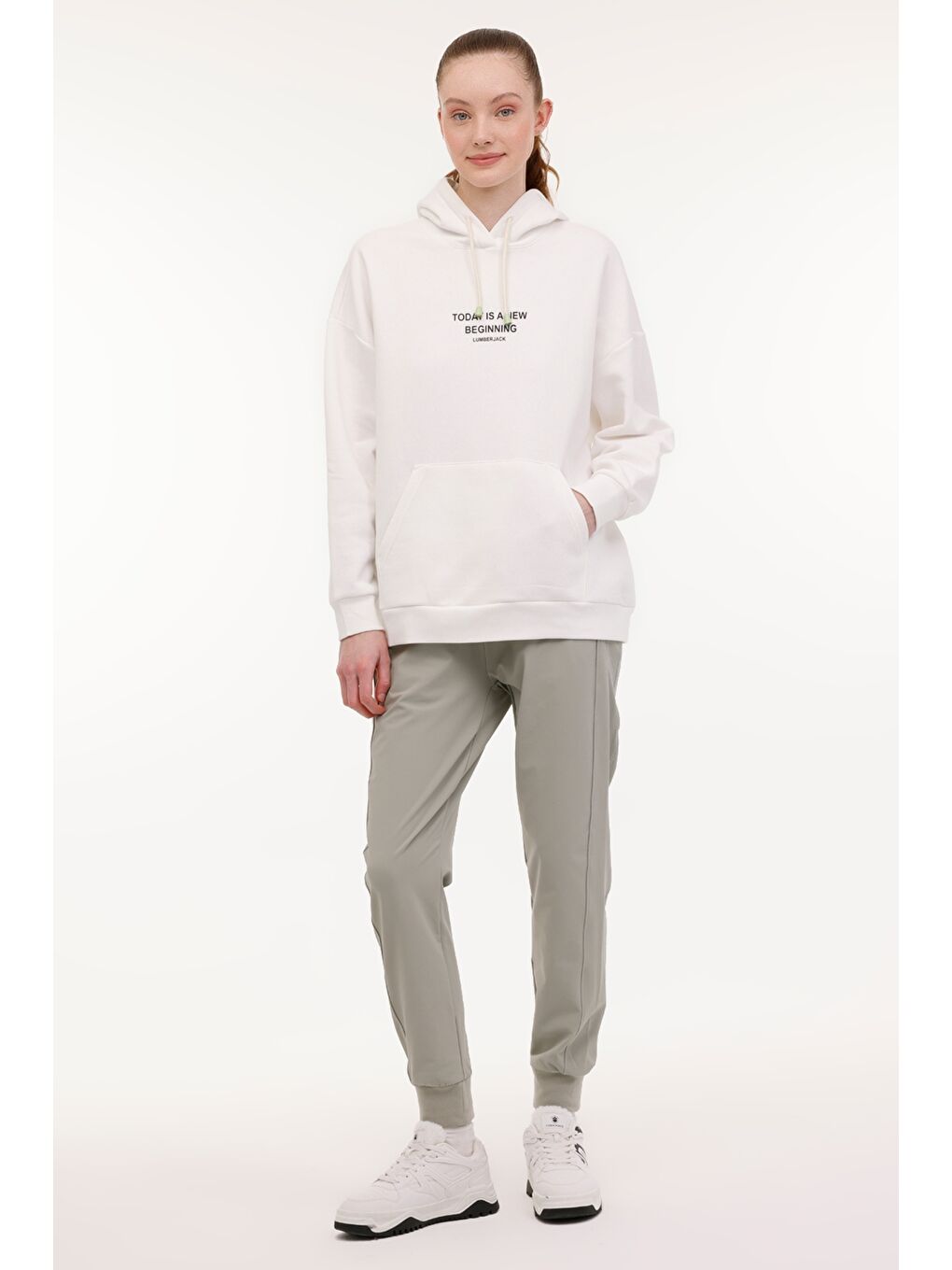 Bej WL BELDA 17SS506 4PR Ekru Kadın Sweatshirt-2