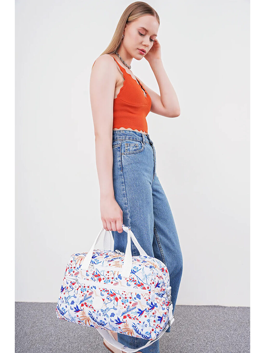 Karışık Fermuar Detaylı El Çantası BHPC6011-1