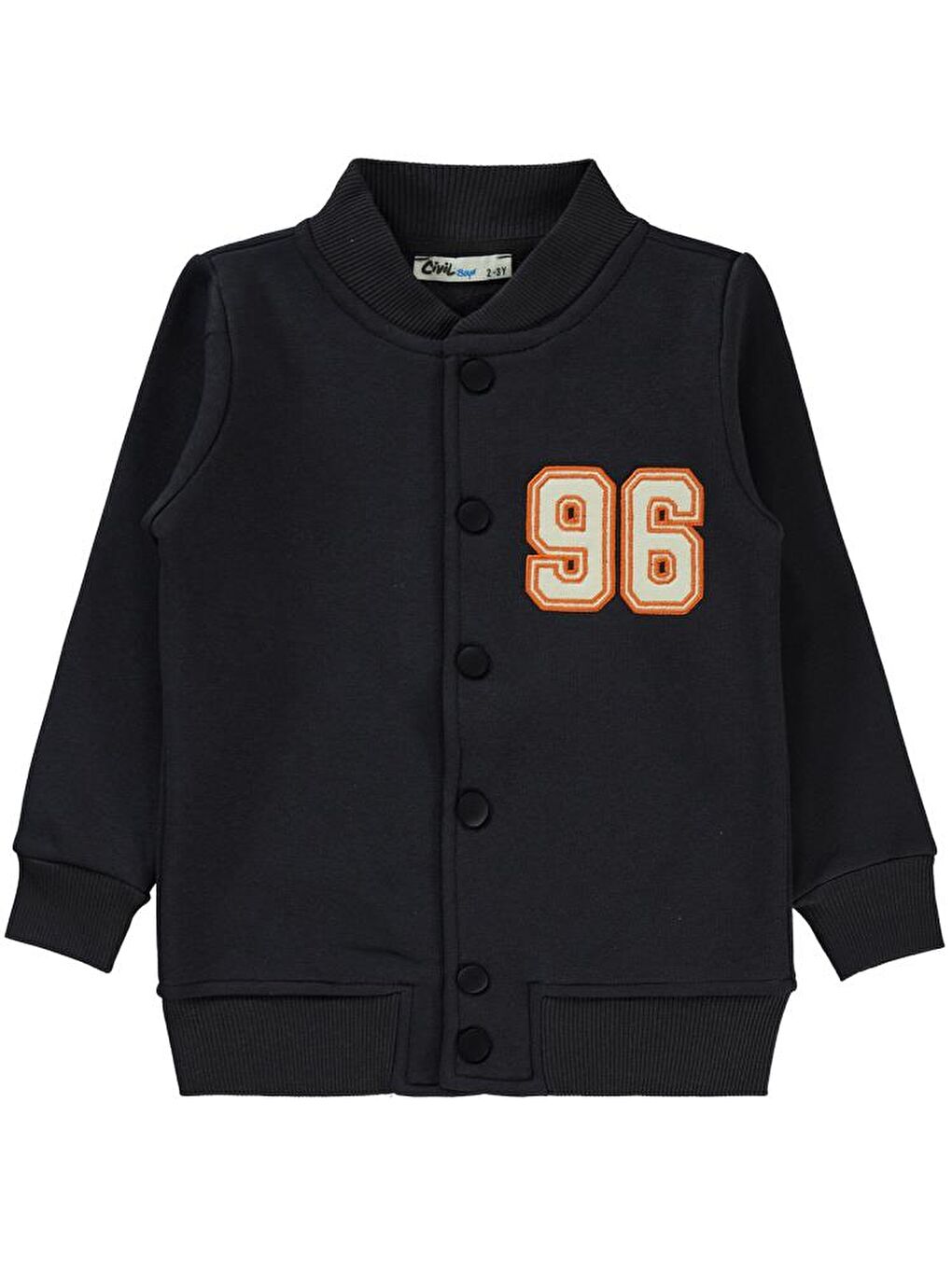 Antrasit Boys 96 Nakışlı Kolej 2-5 Yaş Hırka - Gri 2-3 Yaş