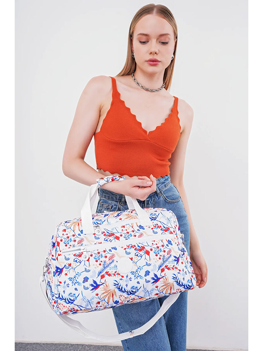 Karışık Fermuar Detaylı El Çantası BHPC6011-2