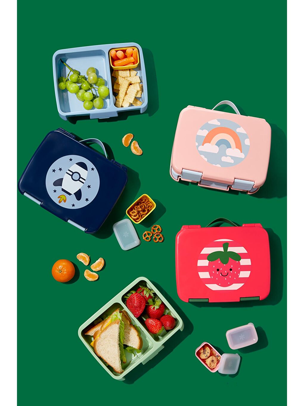 Spark Style Bento Beslenme Kutusu Çilek-5