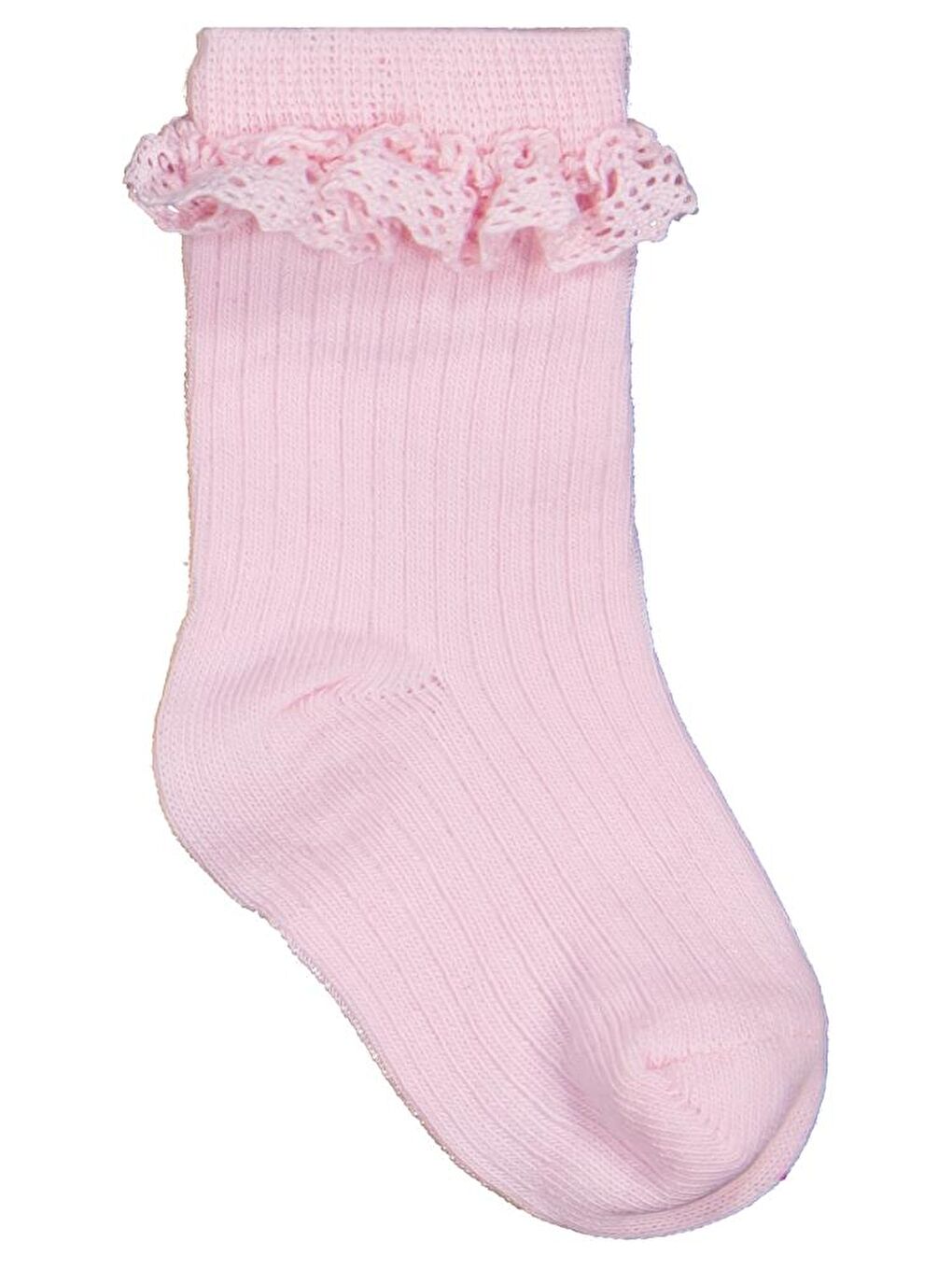 Beyaz Baby Fırfır Aksesuar 3'lü 6-18 Ay Bebek Kız Çorap Set - Standart 12 Ay-5