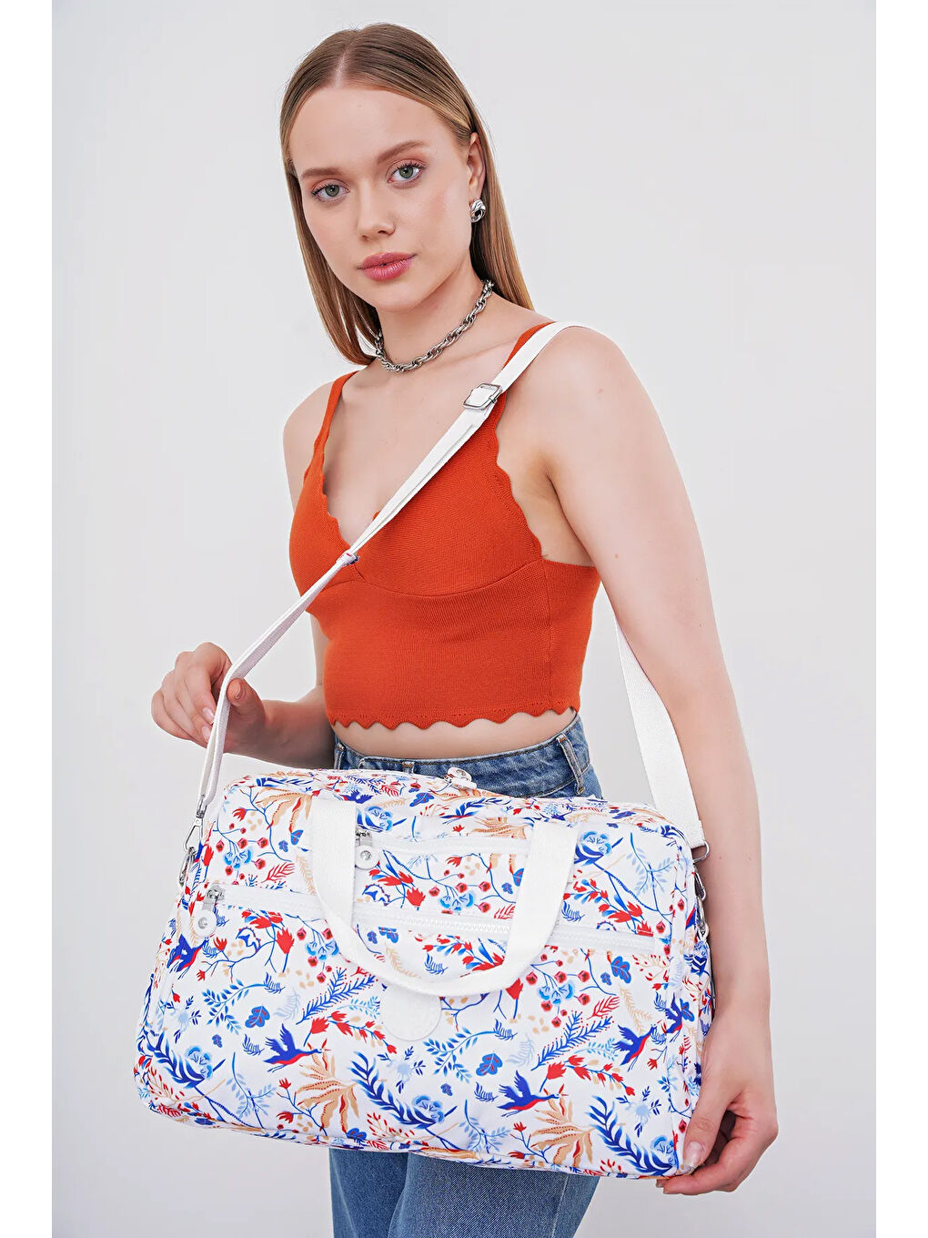 Karışık Fermuar Detaylı El Çantası BHPC6011-4