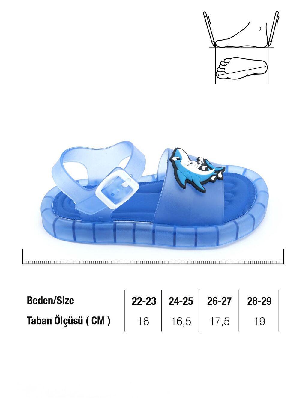 Mavi Erkek Çocuk Yazlık Airblow Bilekten Tokalı Ayarlanabilir Rahat Işıklı Taban Günlük Sandalet-1