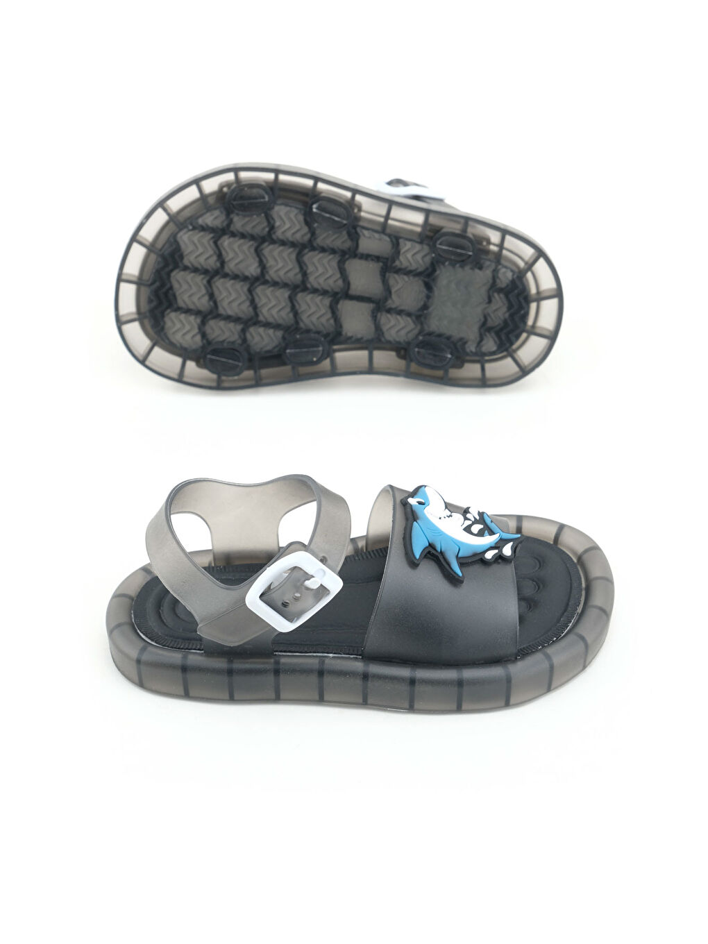 Siyah Erkek Çocuk Yazlık Airblow Bilekten Tokalı Ayarlanabilir Rahat Işıklı Taban Günlük Sandalet-4