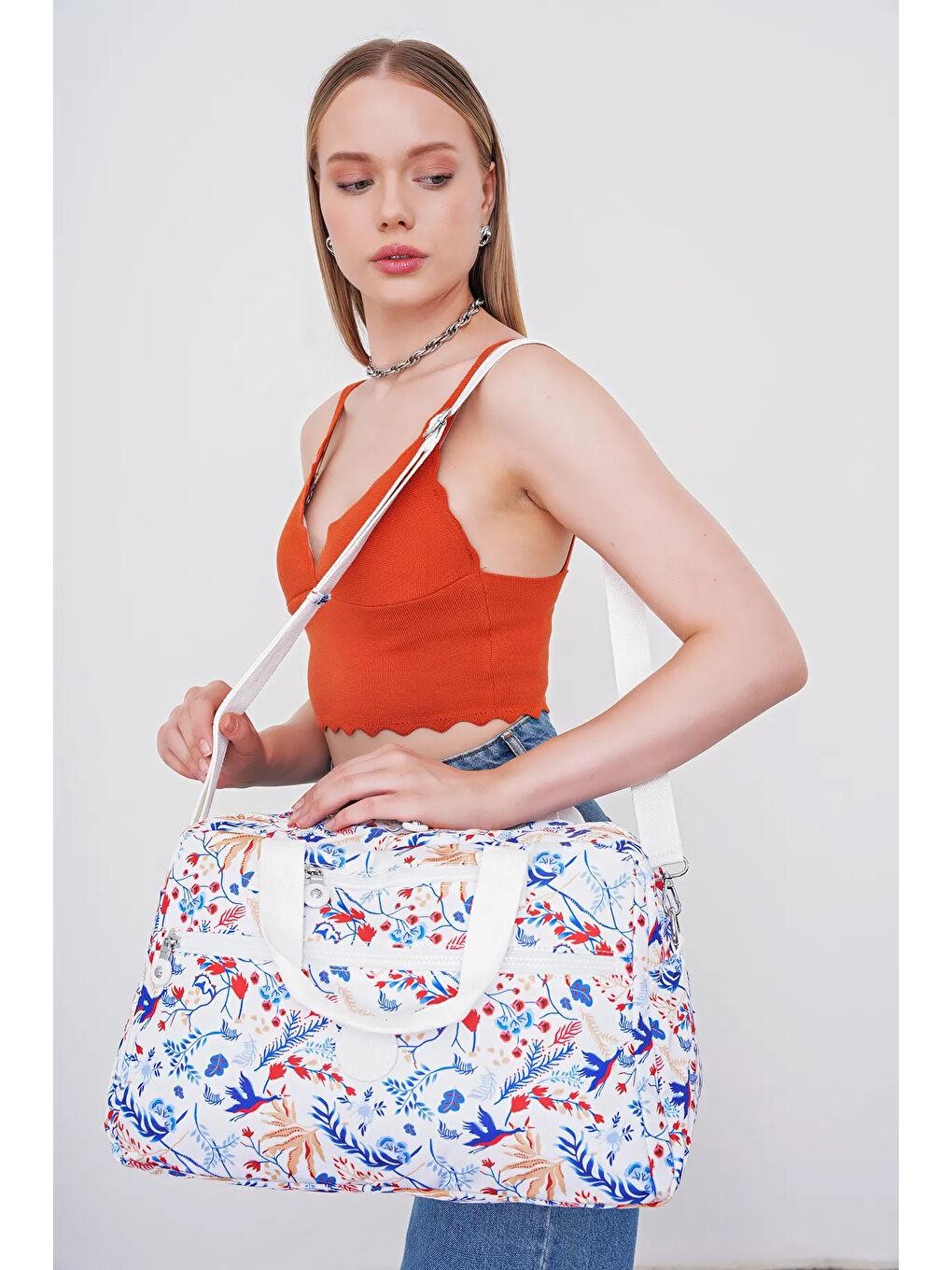 Karışık Fermuar Detaylı El Çantası BHPC6011-5