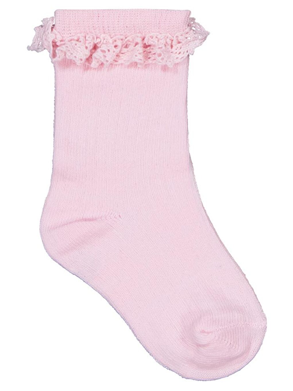 Beyaz Baby Fırfır Aksesuar 3'lü 6-18 Ay Bebek Kız Çorap Set - Standart 12 Ay-7