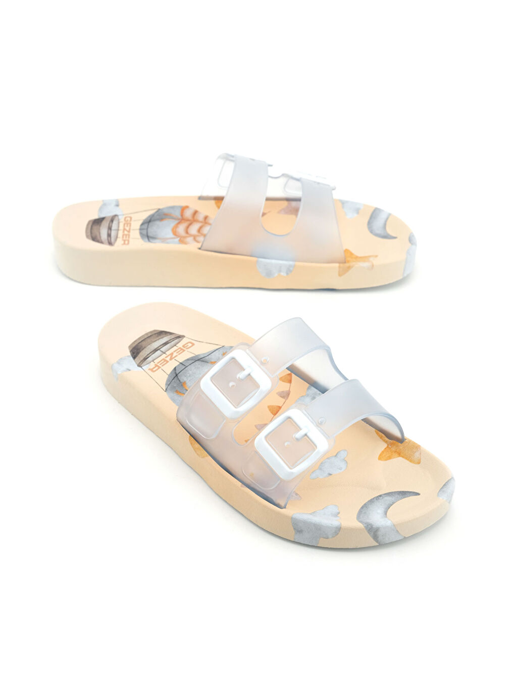 Beyaz Kadın Yazlık Airblow Islak Zemine Uygun Rahat Taban Ev Banyo Havuz Plaj Günlük Terlik