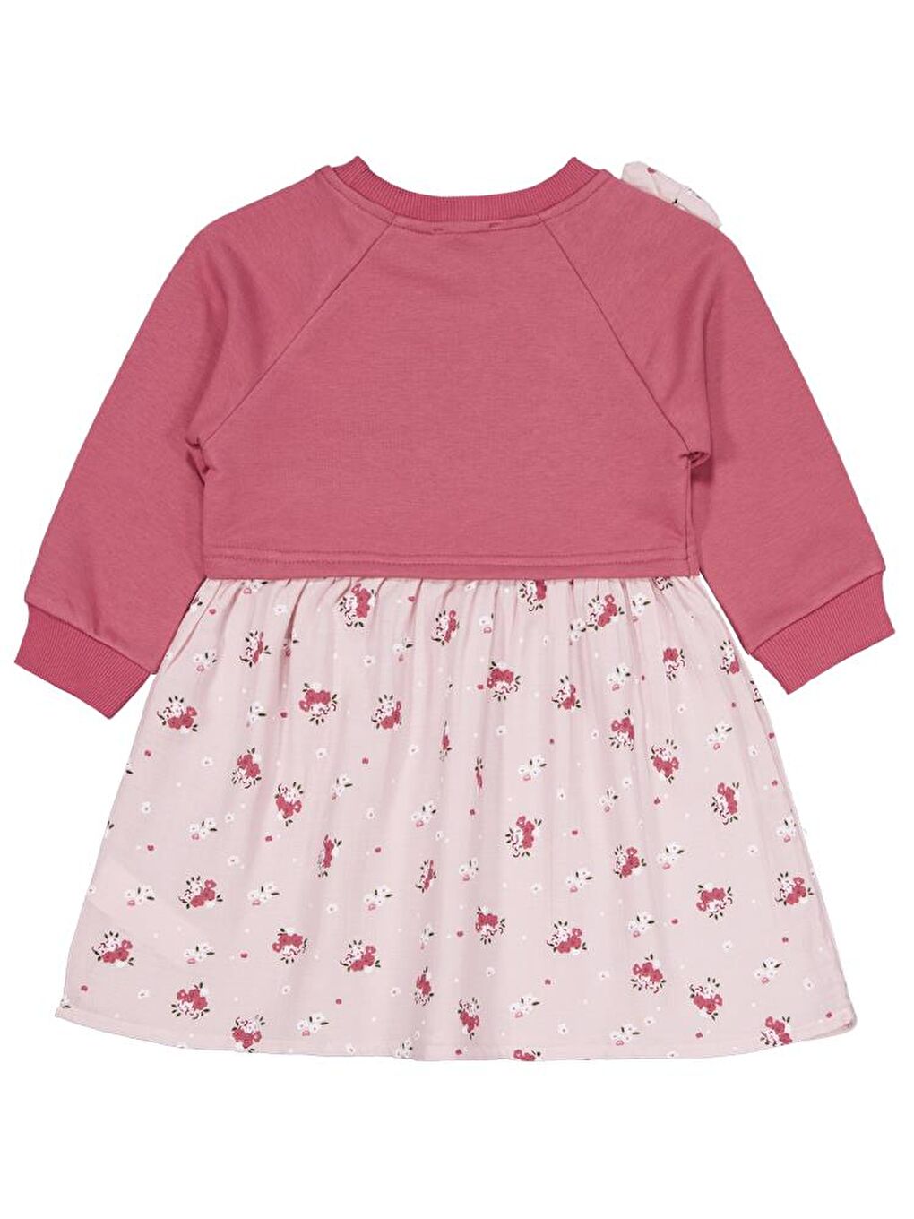 Girls Çiçek Desenli 2-5 Yaş Elbise - Pembe 2-3 Yaş-1