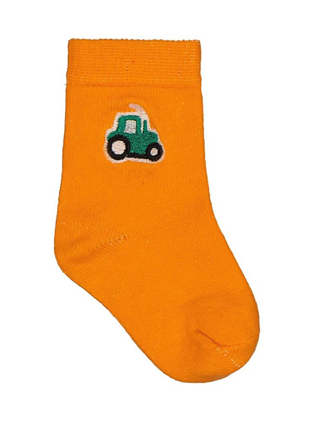 Baby Traktör Aksesuar Nakışlı 2'li 6-18 Ay Bebek Erkek Çorap Set - Sarı 12 Ay-4