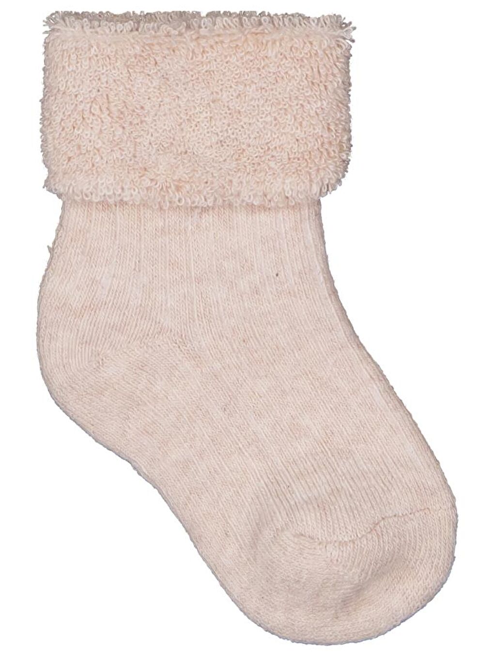 Beyaz Baby Basic Derbili Kıvrık Havlu 6- 3'lü Bebek Erkek Çorap Set - Standart 6 Ay-4