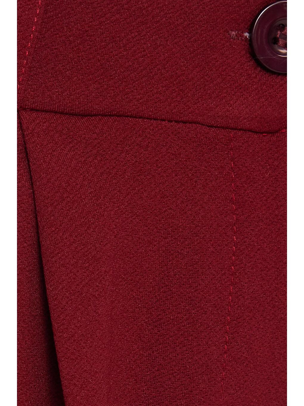 Kadın Regular Fit Klasik Kesim Yüksel Bel Geniş Paça Bordo Pantolon-5