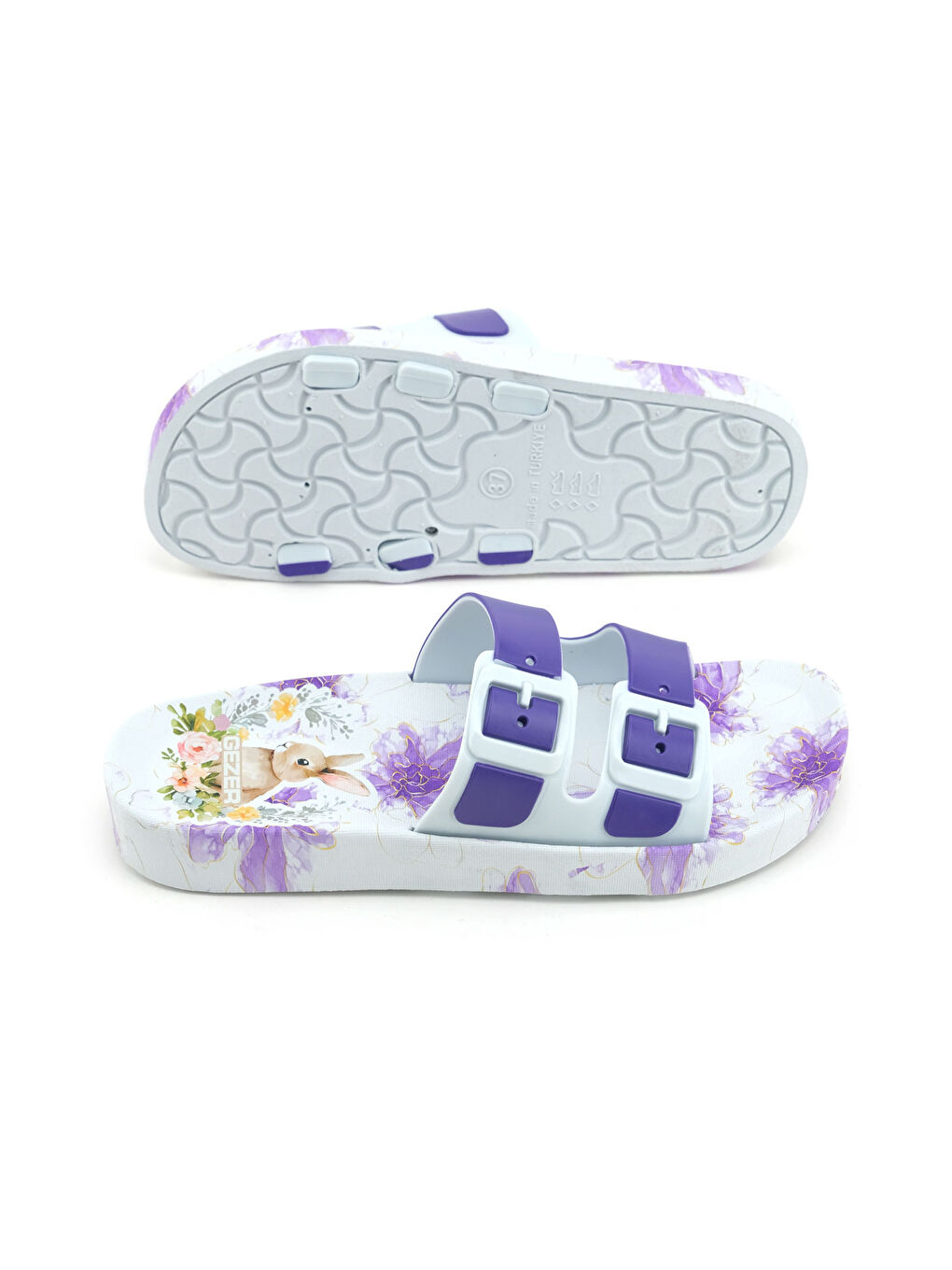 Lila Kadın Yazlık Airblow Islak Zemine Uygun Rahat Taban Ev Banyo Havuz Plaj Günlük Terlik-4