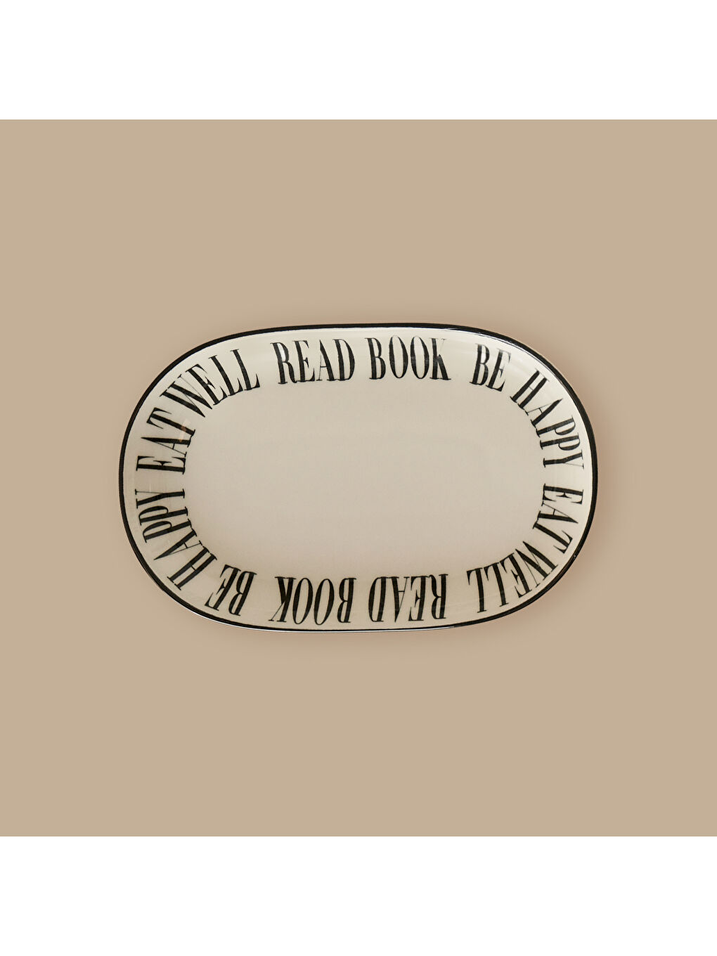 Book Lovers Porselen Sunum Tabağı Siyah (28 cm)