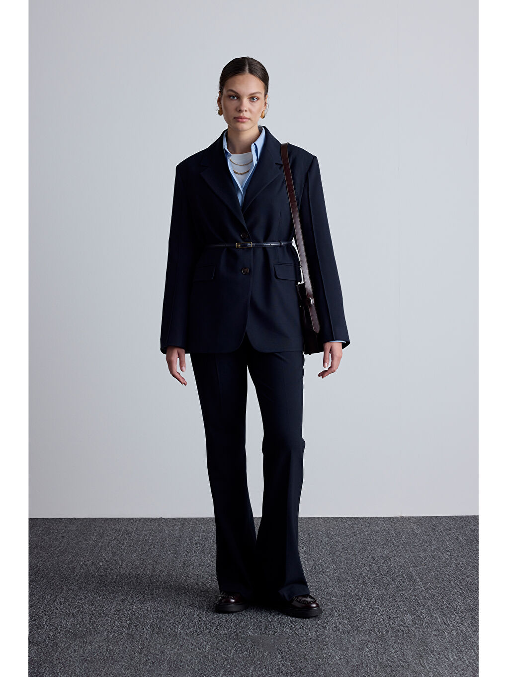 Manuka Klasik Kesim Blazer Ceket Lacivert - 2
