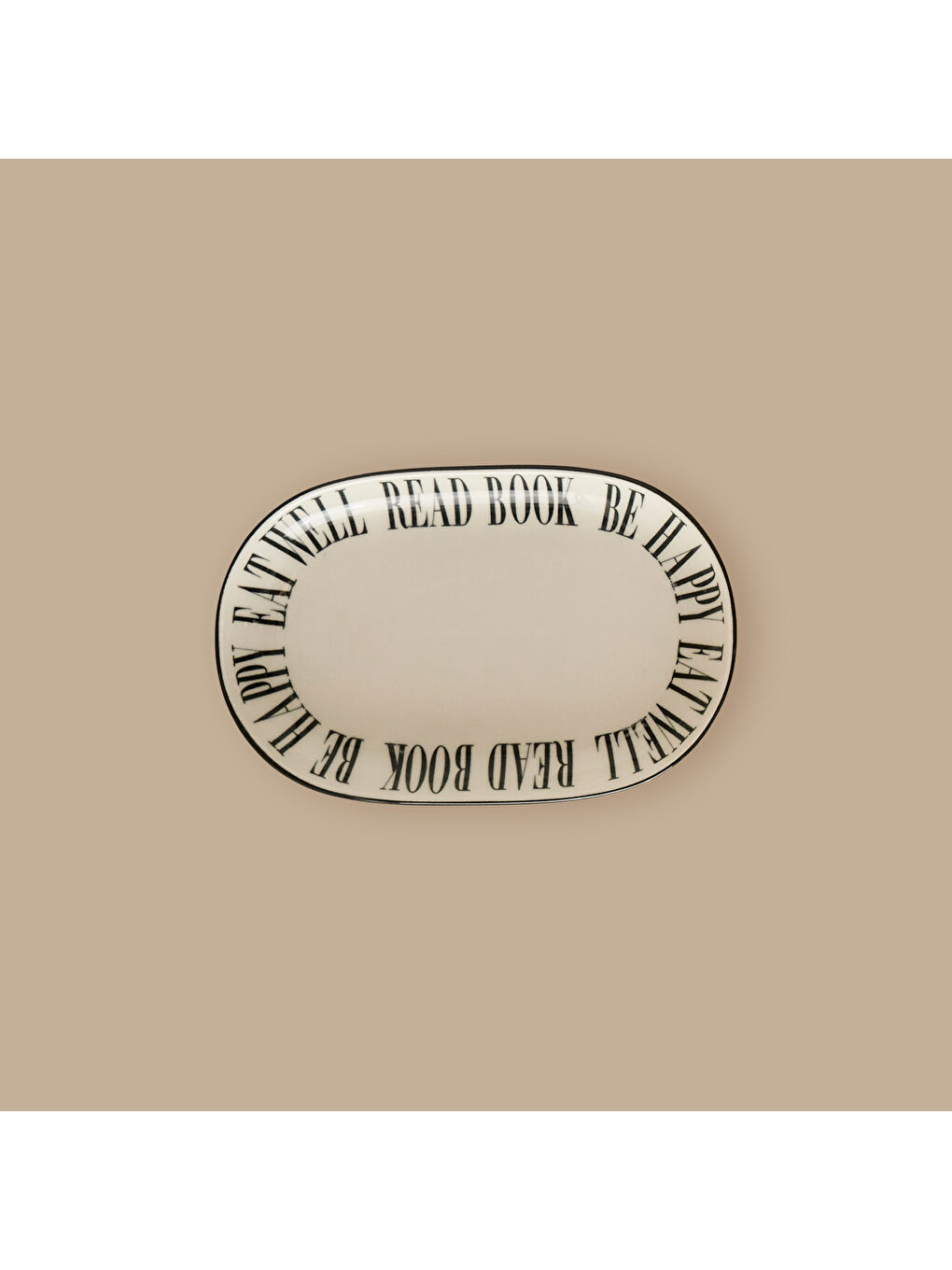 Book Lovers Porselen Sunum Tabağı Siyah (23 cm)