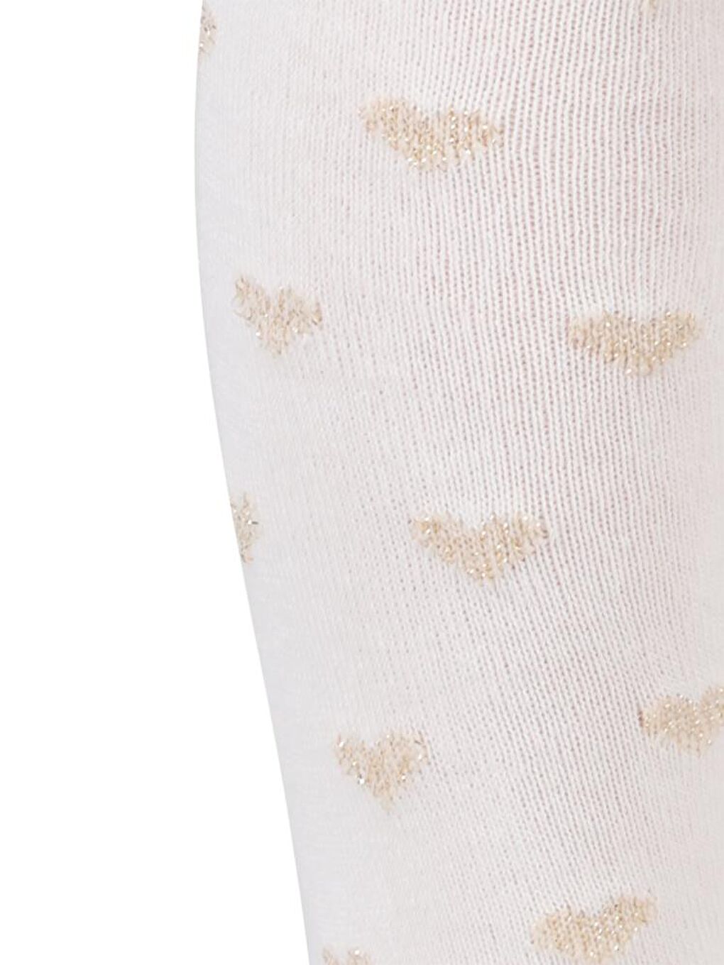 Girls Simli Kalp 3-11 Yaş Kız Külotlu Çorap - Ekru 11-12 Yaş-1