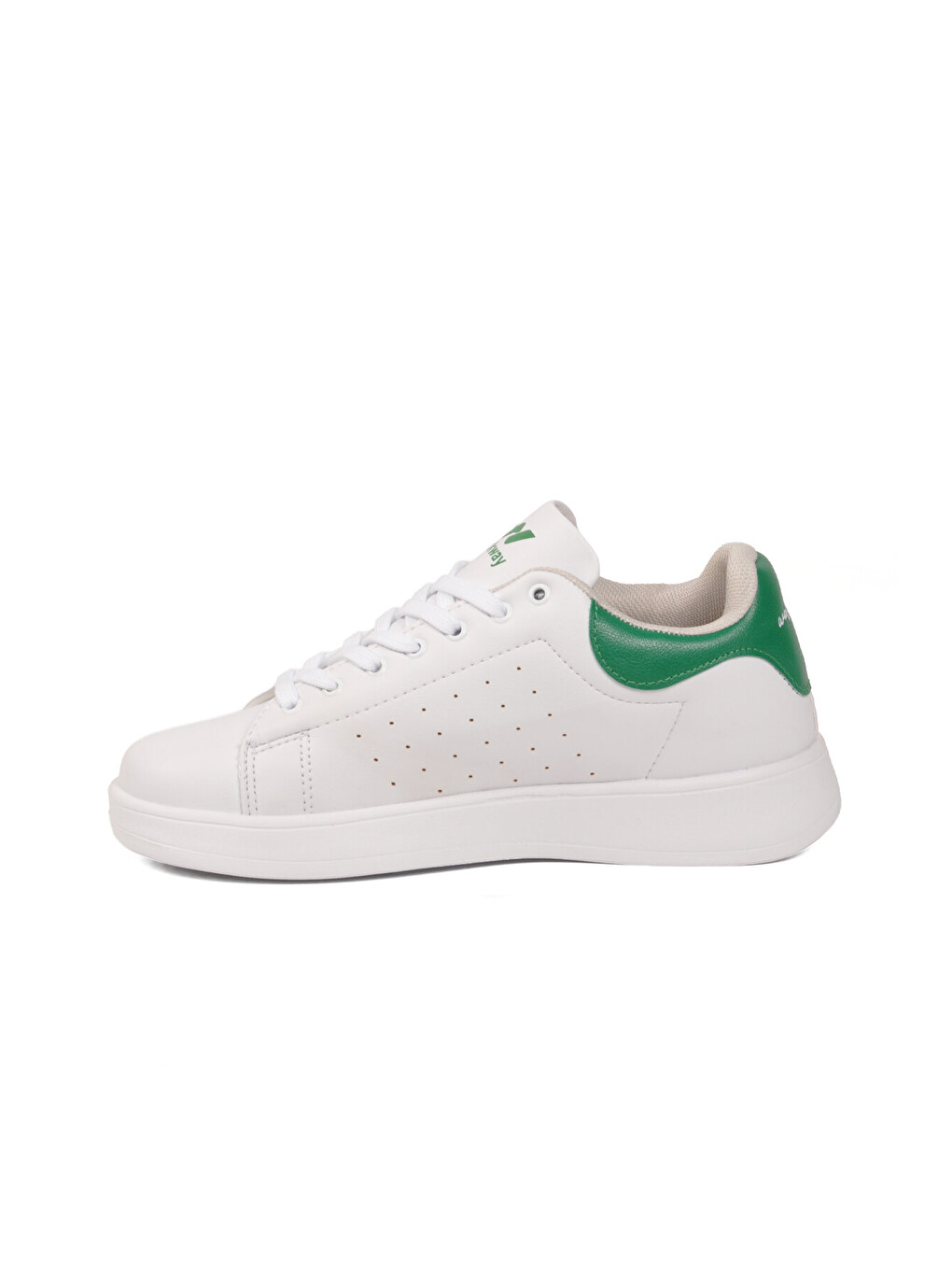 Beyaz Yeşil Bağcıklı Hafif Unisex Cilt Spor Ayakkabı Costa G-3