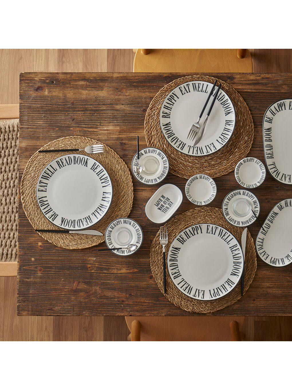 Book Lovers Porselen Sunum Tabağı Siyah (14 cm)-1