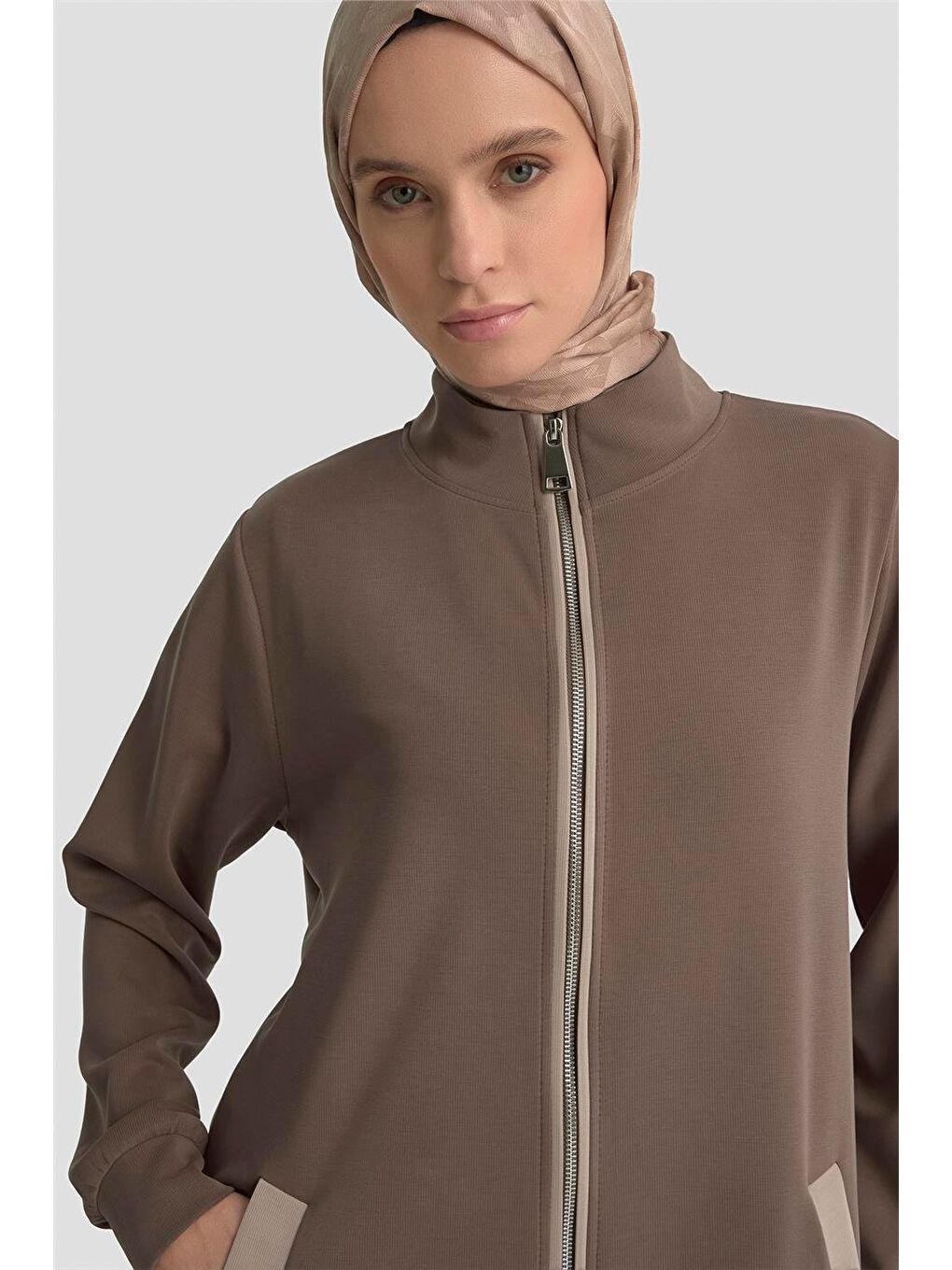 Kahverengi Çiçekli Örme Kap 25Kd1169 Kahve-2