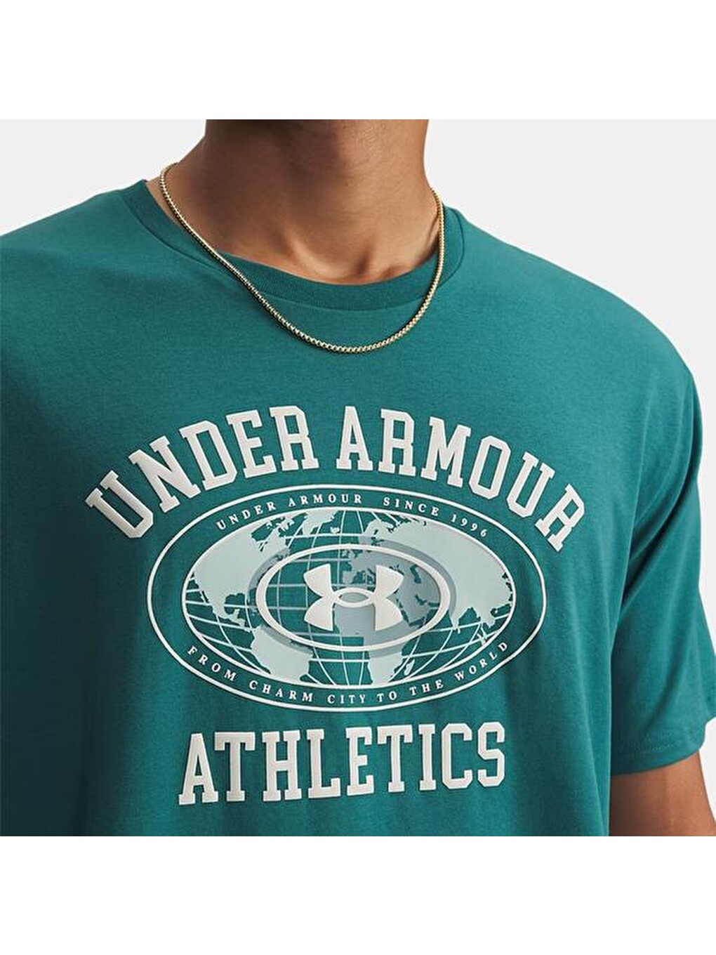 60/40s Armour Globe Erkek Yeşil Tişört-2