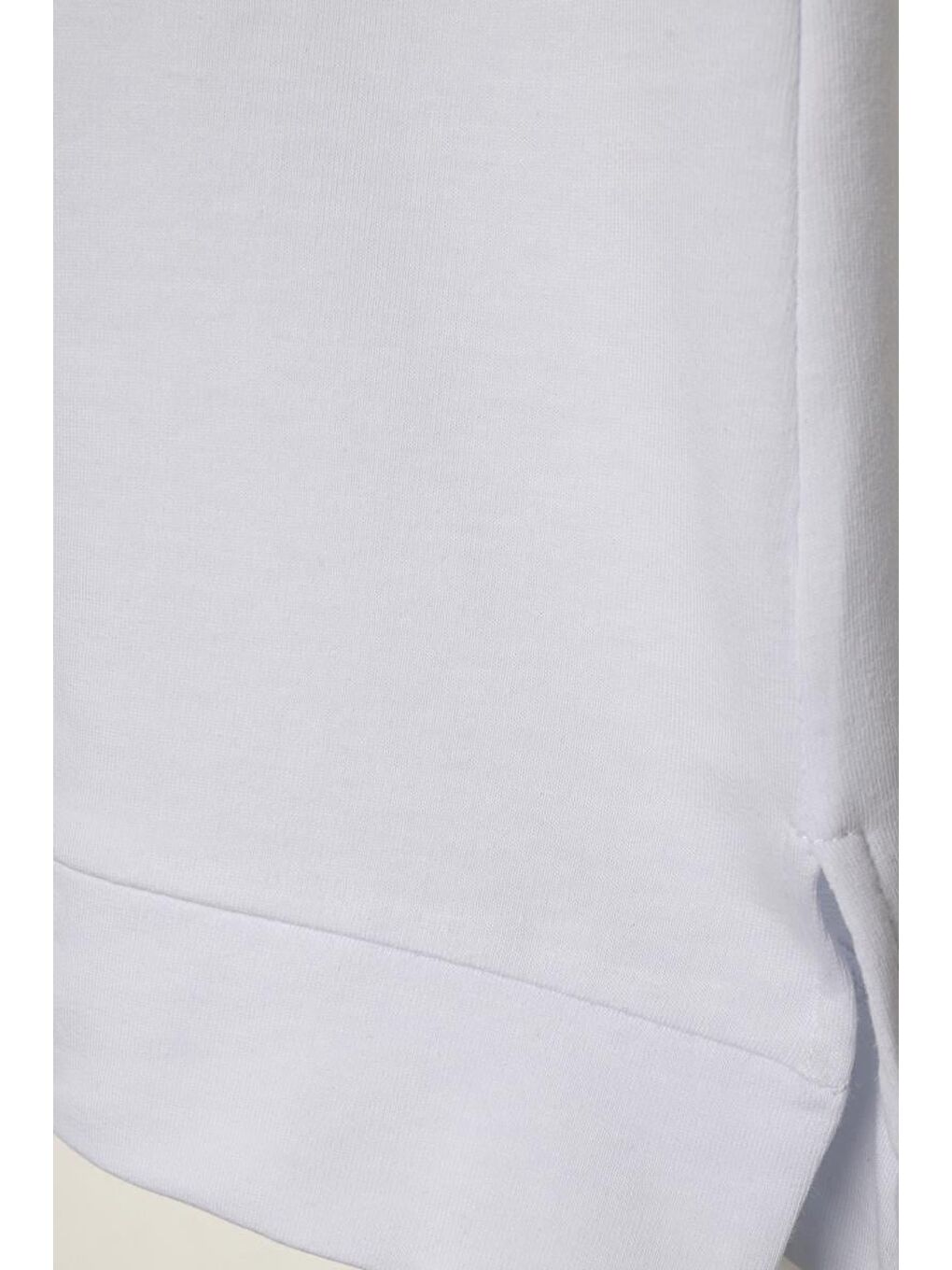 Beyaz-Pamuklu Garnili Taş Detaylı Sweat Tunik-5