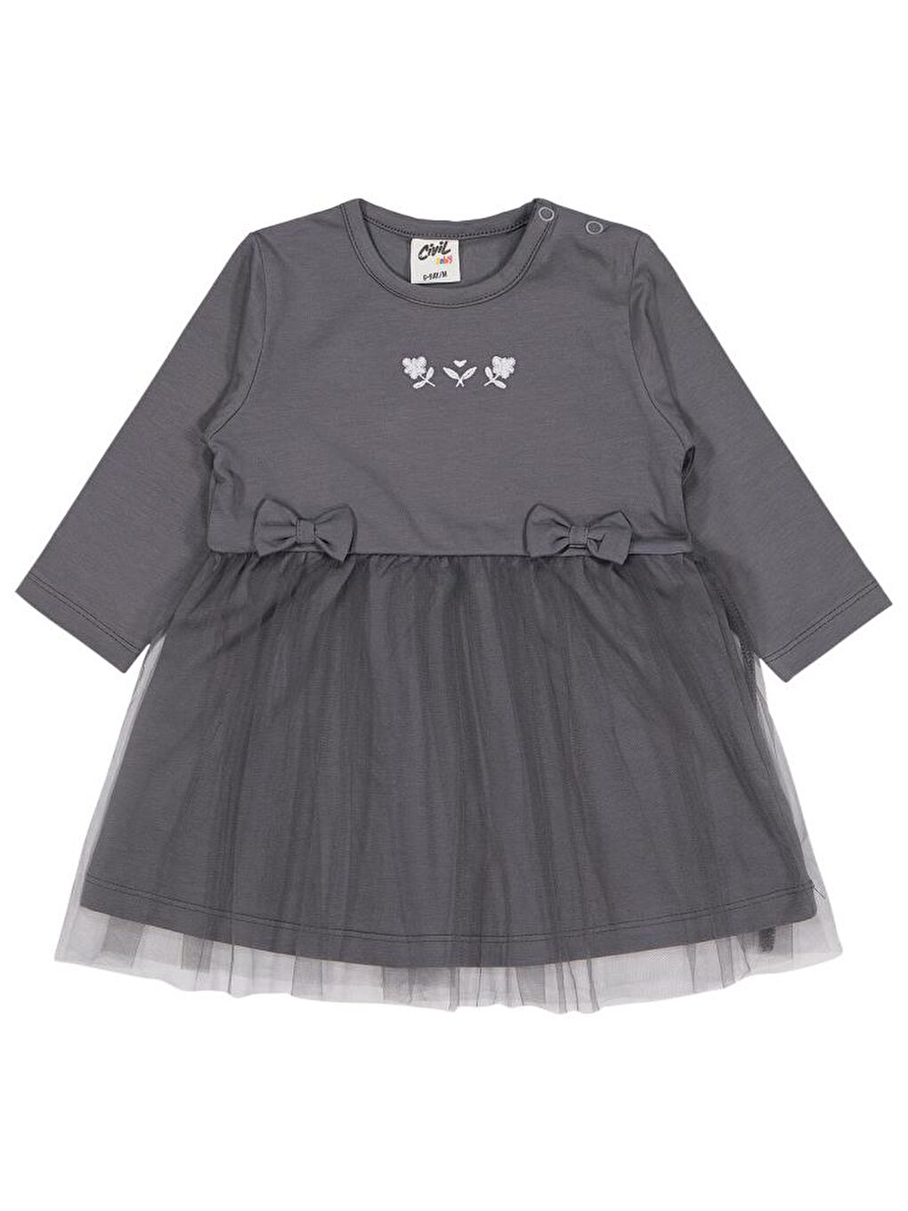 Baby Elbise 6-18 Ay - Gri 12-18 Ay