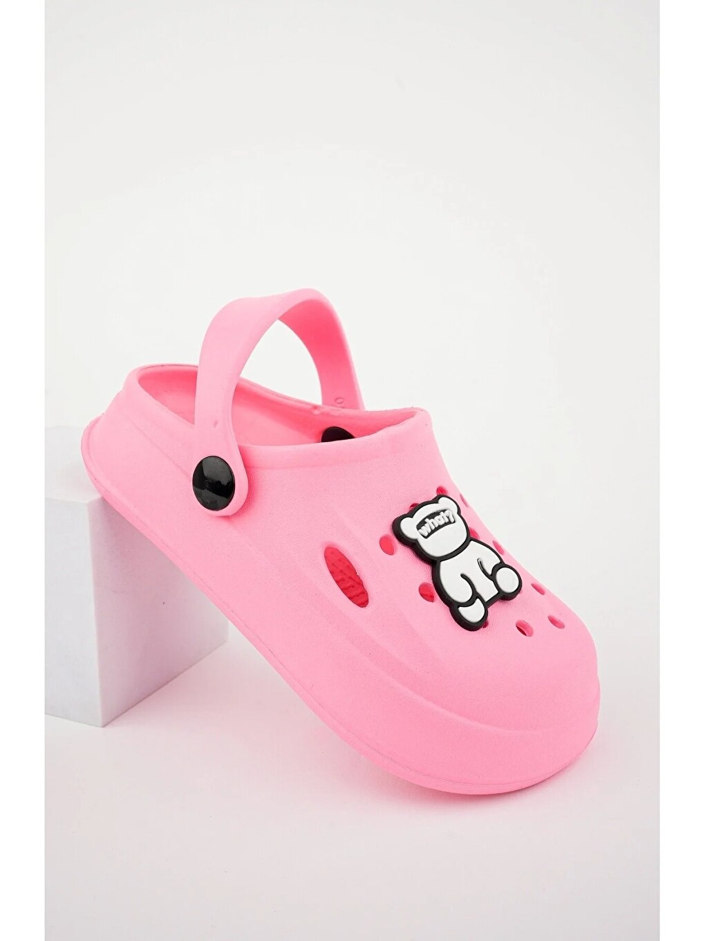 Pembe Unisex Çocuk Figürlü Sticker Sandalet-terlik-2