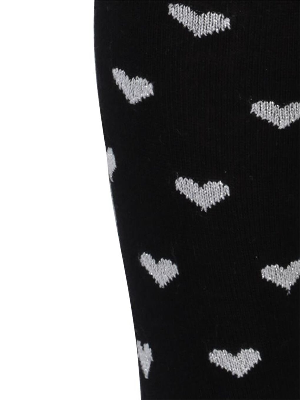Girls Simli Kalp 3-11 Yaş Kız Külotlu Çorap - Siyah 5-6 Yaş-1