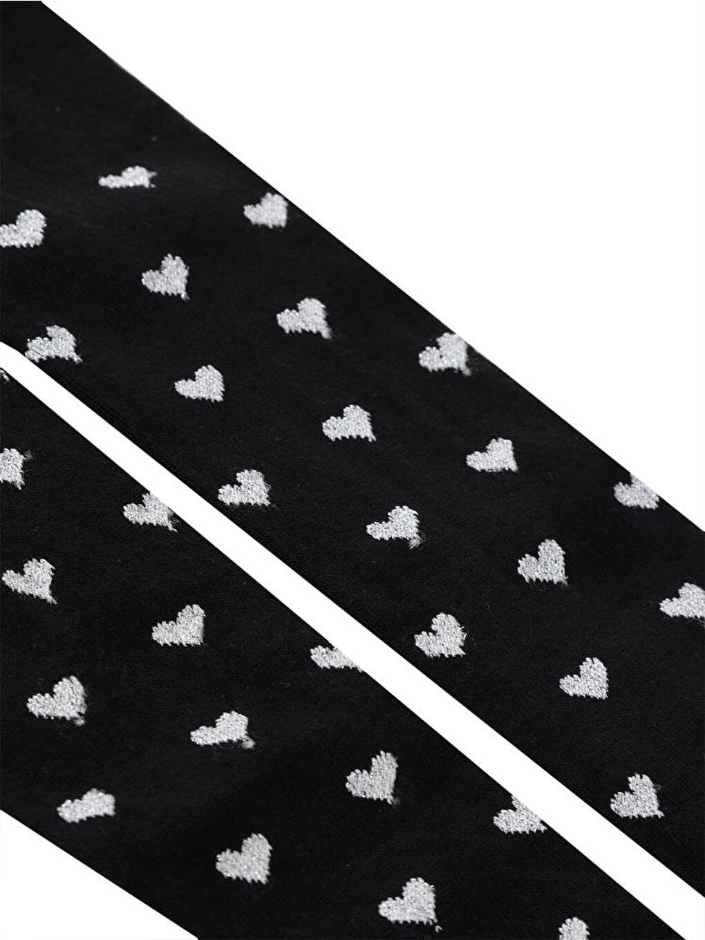 Girls Simli Kalp 3-11 Yaş Kız Külotlu Çorap - Siyah 5-6 Yaş-2